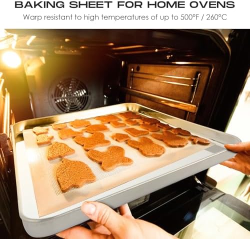 12 Pcs Metal Trays Stainless Steel Sheet Pan Baking Trays,16 X 12 X 1 Inch - Image 5