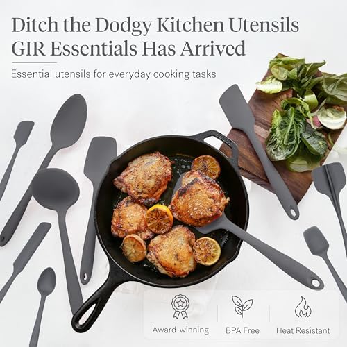 GIR: 10-Piece Silicone Essentials Kitchen Utensils Set – Charcoal - Image 2