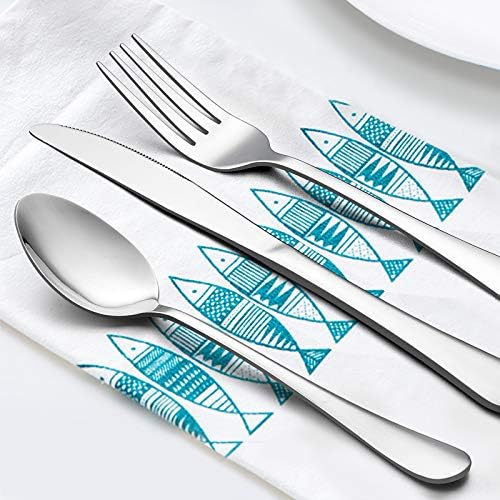 LIANYU 10 Piece Silverware Flatware Set for 2, Stainless Steel Cutlery Eating Utensils, Mirror Finished, Dishwasher Safe - Image 3