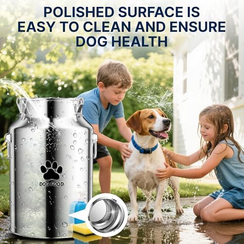 40Lbs Large Metal Dog Food Storage Container, Stainless Steel Dog Food Storage Container - Image 7