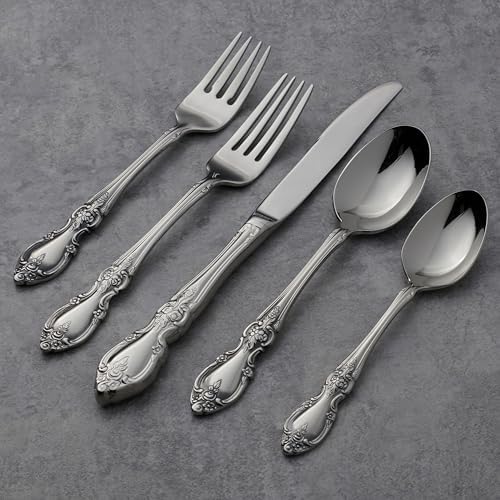 Oneida Louisiana 20-Piece 18/8 Silverware Set for 4, Flatware - Image 5