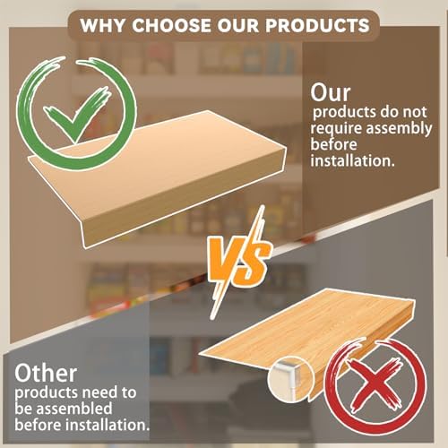 5 Pack 30x12in Wire Shelf Cover for Pantry, Closet, Kitchen – Waterproof PVC Wood-Look Wire Rack Covers for Shelves, Multiple No-Tool Installation - Image 4