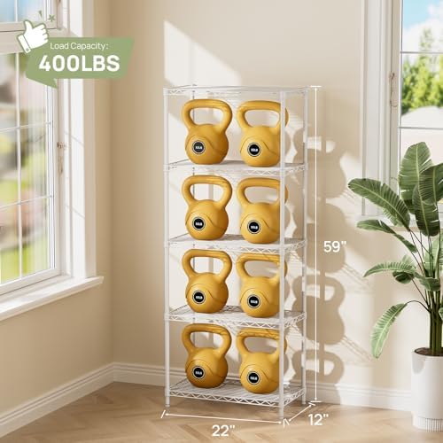 Golpart 5Tier Adjustable Storage Shelves Metal Wire Shelving Standing Shelf - Image 3