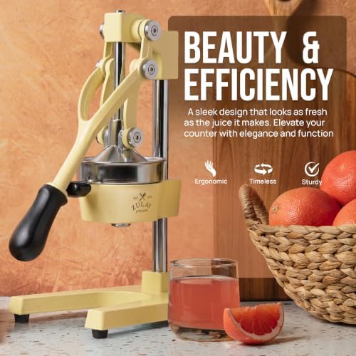 Zulay Kitchen Cast Iron Juicer, Orange Manual Juicer, Citrus Press, Lemon - Image 7