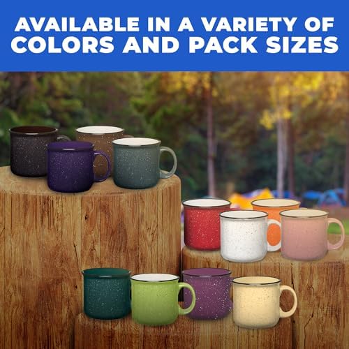 Set of 16 Ceramic Campfire Mugs – 15 Oz, White – Coffee & Tea Cups for Home, Work, Travel, Camping – Customizable, Great for DIY, Events, Companies - Image 5