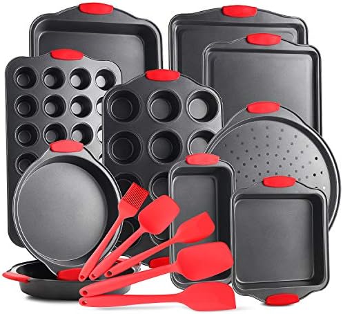 Eatex Baking Sheet Set, 15 Piece Baking Pans Set, Cookie Sheets for Baking by Eatex