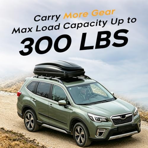 300LBS Roof Rack Cross Bars for 2014-2026 Subaru Forester with Raised Side Rails(Not for Wilderness Trim), Lockable Aluminum Roof Crossbars Rooftop Luggage Racks for Forester Accessories - Image 4