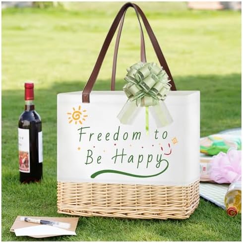 Picnic Basket for 2, Extra Large Wicker Set, 6.2 Gal, Natural by WeaveNove