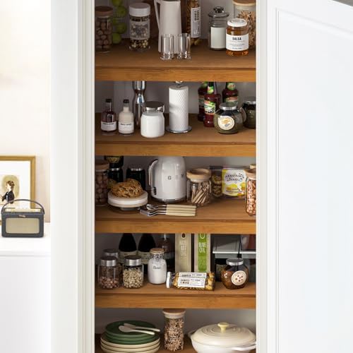 Gashell Wire Shelf Covers, Bamboo Wire Rack Covers for Pantry, Closet - Image 2