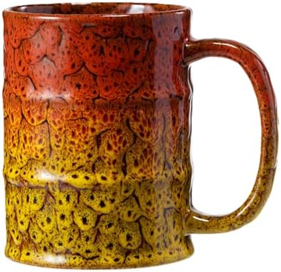 Coffee Mug,20 Oz Coffee Cups Ceramic Tea Cup Large Coffee Mug for Office and Home - Dishwasher and Microwave Safe Novelty Coffee Mug(1,Brown and Yellow) by LGQ