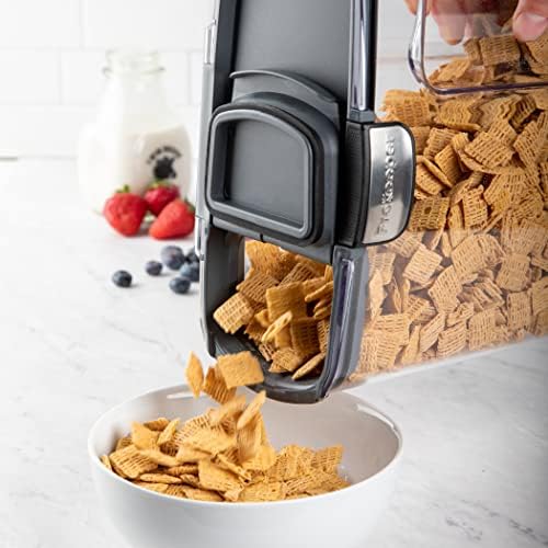 Progressive International ProKeeper+ 4-Piece Clear Plastic Modular Airtight Pantry Cereal Food/Snack Kitchen Storage Organization Container Canister Set - Image 4
