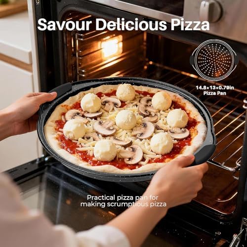 11-Piece Nonstick Baking Pans Set, Stackable Bakeware Sets, Black - Image 5
