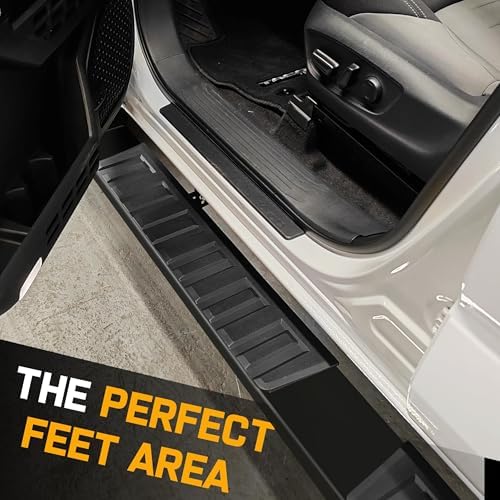 COMNOVA 6" Running Boards Compatible with 07-18 Silverado/Sierra 1500 Crew Cab, 07-19 2500 3500HD, 2019 LD/Limited Crew Cab. Silverado Nerf Bars Side Steps(Incl. 8 Brackets) - Image 6