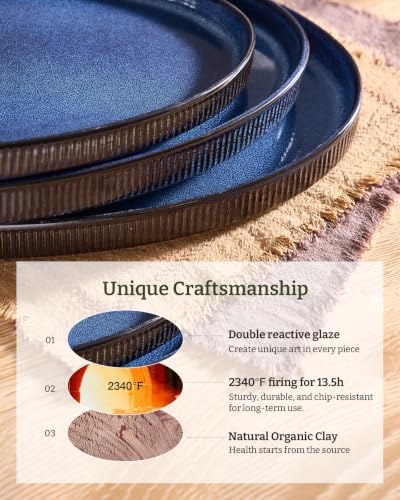 famiware Large Serving Platters Set of 3 Sizes - Oval, Nebulas Blue - Image 4