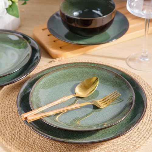 LeRatio Ceramic Dinnerware Sets for 8,24Pcs Porcelain Plates and Bowls Set - Image 5