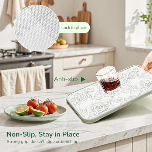 Floral Drawer and Shelf Liner for Kitchen Cabinet Non-Slip 11.8In x 20FT - Image 2