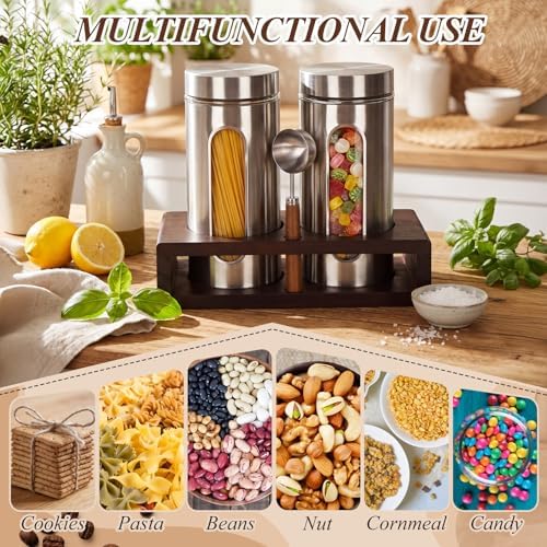Suclain Stainless Steel Coffee Grounds Canisters Container with Shelf - Image 5