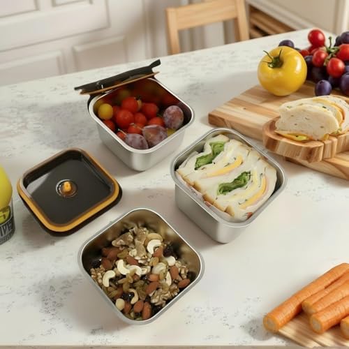 YUPER Stainless Steel Food Containers, 3 Pack (17+27+33OZ) - Image 3