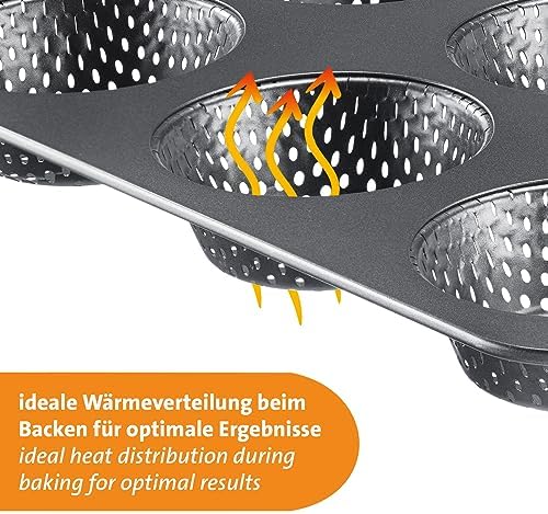 Westmark Miniroll 9 Seater Non-Stick Perforated Mould, Black, 0.9 kg - Image 7