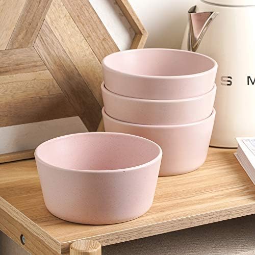 Stone Lain Albie Stoneware 16-Piece Modern Dinnerware Set, Kitchen Plates and Bowls Sets, Service for 4, Pink, Microwave & Dishwasher Safe - Image 5