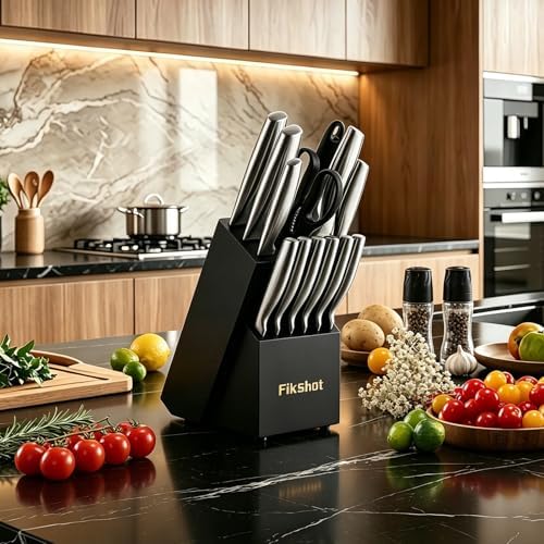 FIKSHOT Kitchen Knife Set, German Stainless Steel kitchen knives - Image 2