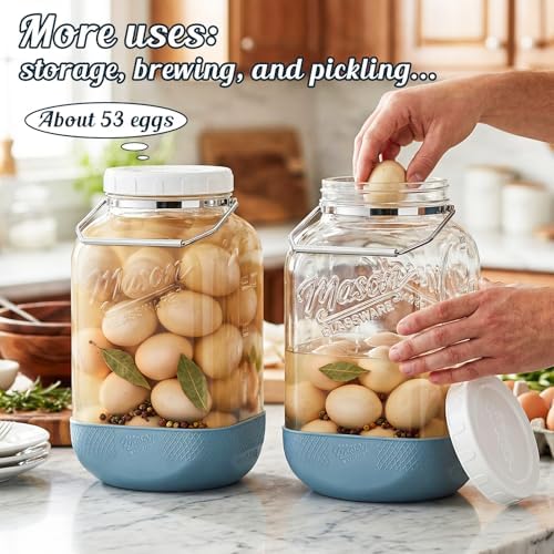 1.5 Gallon Large Glass Jar with Airtight Lid, Square, 2 Pack - Image 4