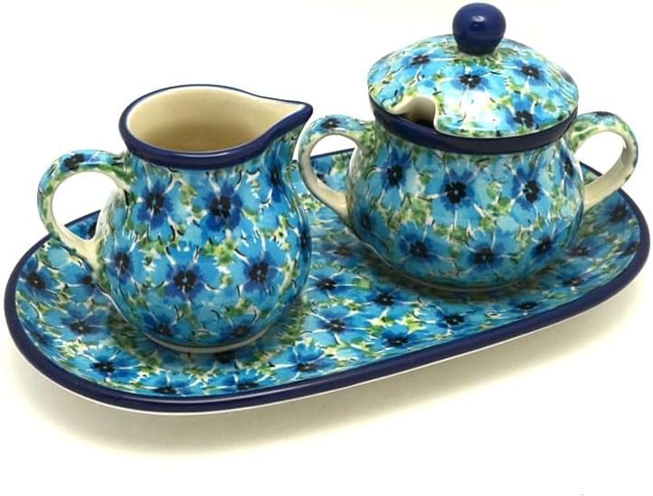 Polish Pottery Cream & Sugar Set - Unikat Signature - U4929 by Polish+Pottery+Gallery