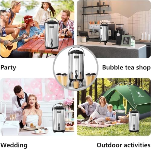 2 Pack Stainless Steel Insulated Beverage Dispenser 3.2 Gallon/12 L - Image 6