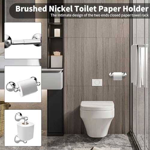 Newfun 8-Pieces 24 Inch Polished Chrome Bathroom Hardware Set - Image 5