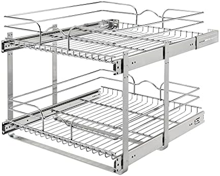 Rev-A-Shelf Pullout Organizer for Cabinets, Min Opening Width of 24" by Rev-A-Shelf