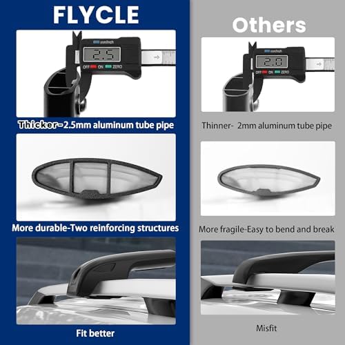 FLYCLE 300Lbs Roof Rack Cross Bars for 2019-2025 Rav4 Adventure/TRD - Image 2