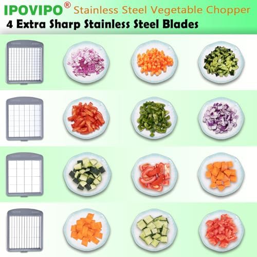 Vegetable Chopper Veggie Cutter Onion Food Potato Dicer with Container - Image 4