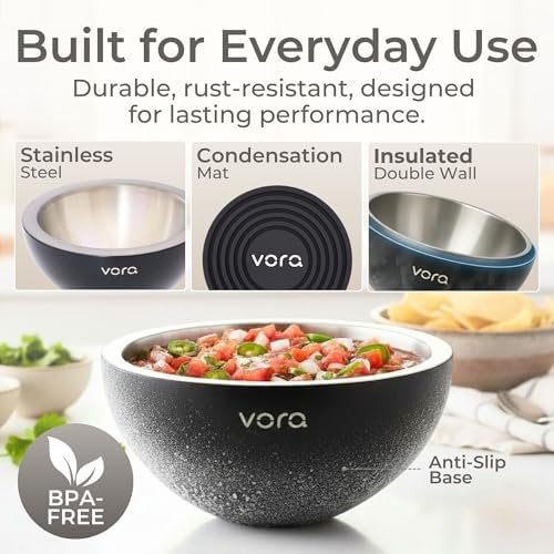 18oz Black Stainless Steel Dip Chiller Bowl (2 Pack) - Image 3