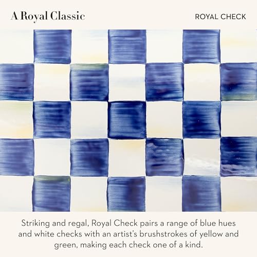 MACKENZIE-CHILDS Tea Kettle, 2 Quarts, Blue-and-White Royal Check - Image 3