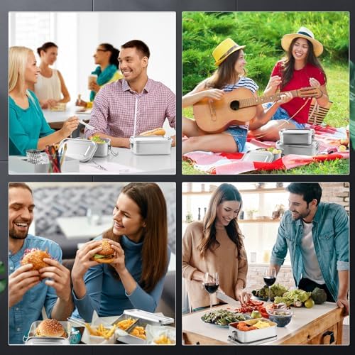 Umigy Stainless Steel Food Containers, 5 Sizes, Divided, 5 Pcs - Image 6