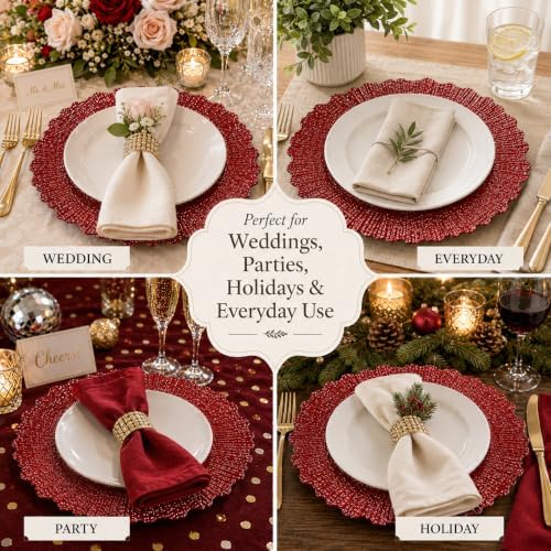 13inch Charger Plates (1, 12 Red) - Image 6