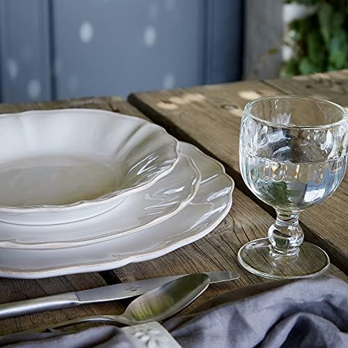 Costa Nova Ceramic Stoneware 10'' Soup Pasta Plate - Alentejo Collection, White | Microwave & Dishwasher Safe Dinnerware | Food Safe Glazing | Restaurant Quality Tableware - Image 4