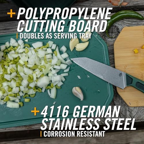 Gerber Gear ComplEAT Cutting Board Set - Cutting Board Kit with Polypropylene & Bamboo Cutting Boards - Features Paring Knife & Chef's Knife for camping picnics and outdoors - Image 6