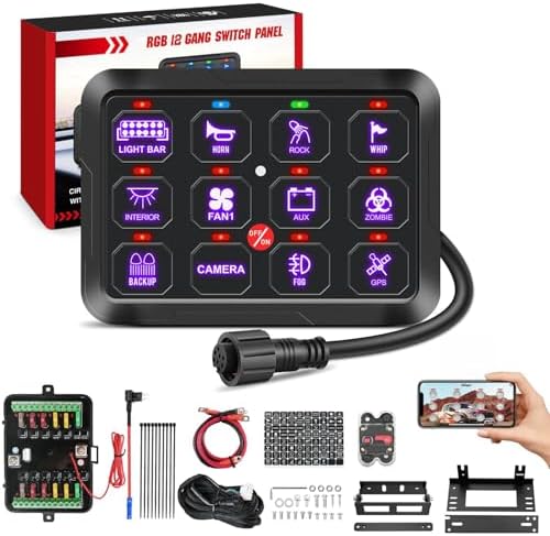 Nilight 12 Gang Switch Panel Relay System w/APP Control Automatic Dimmable by Nilight