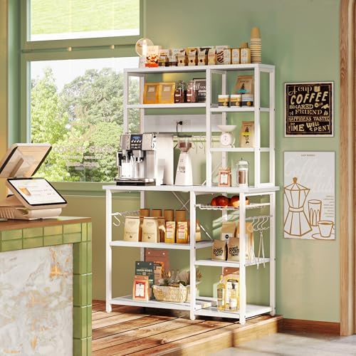 SUPERJARE Large Bakers Rack with Power Outlets, 39.7 Inches Microwave Stand - Image 6