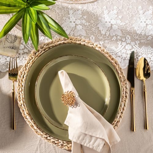 AmorArc Dinnerware Sets for 4, 12 Pieces Ceramic Plates and Bowls Set - Image 3