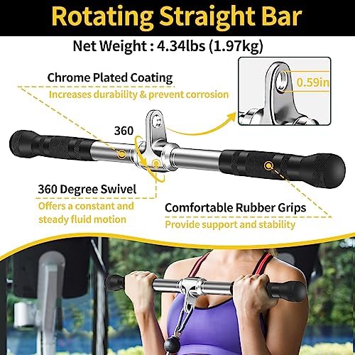 Cable Machine Attachment, LAT Pulldown Attachments, Home Gym Accessories, Triceps Pull Down Attachment - Image 5
