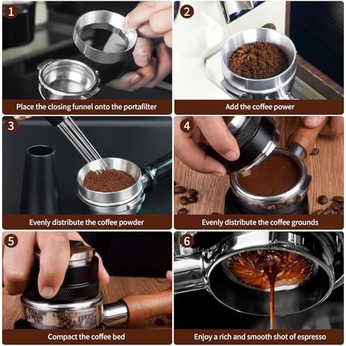 54mm Espresso Accessories Kit, Heavy Distributor, Tamper, WDT, Funnel, Mat - Image 5