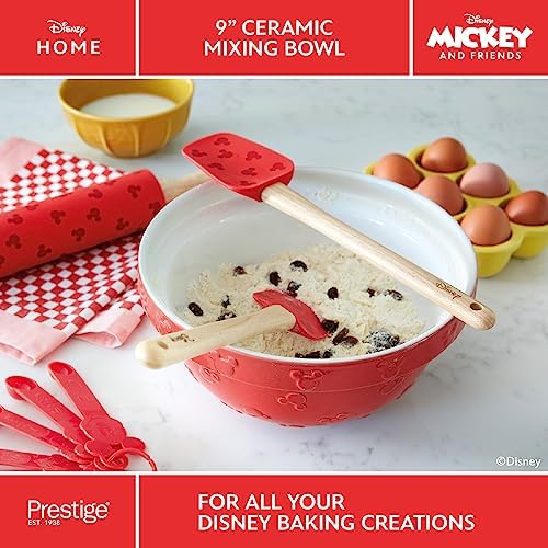 Prestige New Disney Bake with Mickey Mouse Ceramic Mixing Bowl - Red Mixing Bowls For Baking, 23cm x 12cm - Image 6