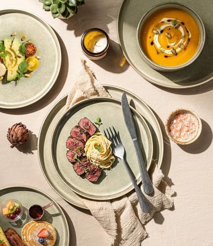 GBHOME Stoneware Dinnerware Sets for 8,24-Piece Plates and Bowls Set - Image 4