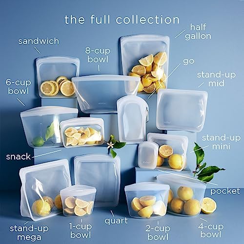 Stasher Premium Reusable Silicone Food Storage Bags, 4-Pack, Multicolor - Image 6