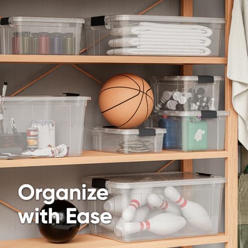 Superio 2.3 Quart Clear Plastic Storage Containers with Lids, Stackable Organizer Bins, BPA-Free Storage Boxes for Home, Office, Dorm & Classroom, 4 Pack - Image 6