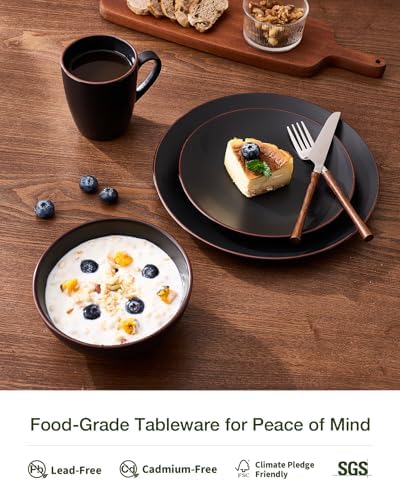 Famiware Venus Dinnerware Sets with Mugs, Ceramic Plates and Bowls for 4 - Image 4