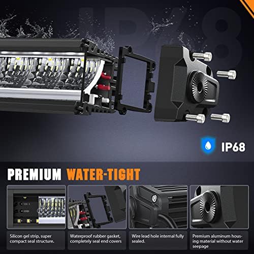 Nilight Pro Series 15.5 Inch Single Row Slim LED Light Bar with DRL - Image 5