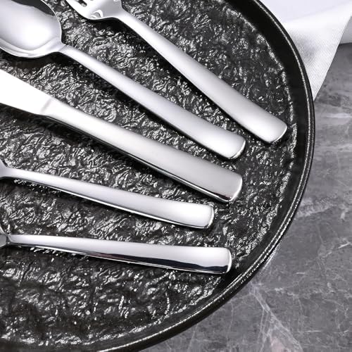 Silverware Set for 8, Prendcyx 40-Piece Heavy Duty Flatware Cutlery Set, 18/0 Food-Grade Stainless Steel Tableware Set, Dishwasher Safe for Home, Restaurant, Wedding, Party, Mirror Polished - Image 4